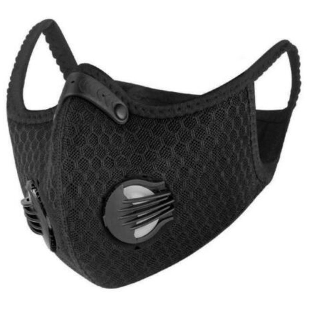 Unisex Adult Face Mask with filter Black